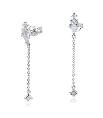 Perfect Designed With CZ Stone Silver Ear Stud STS-5540